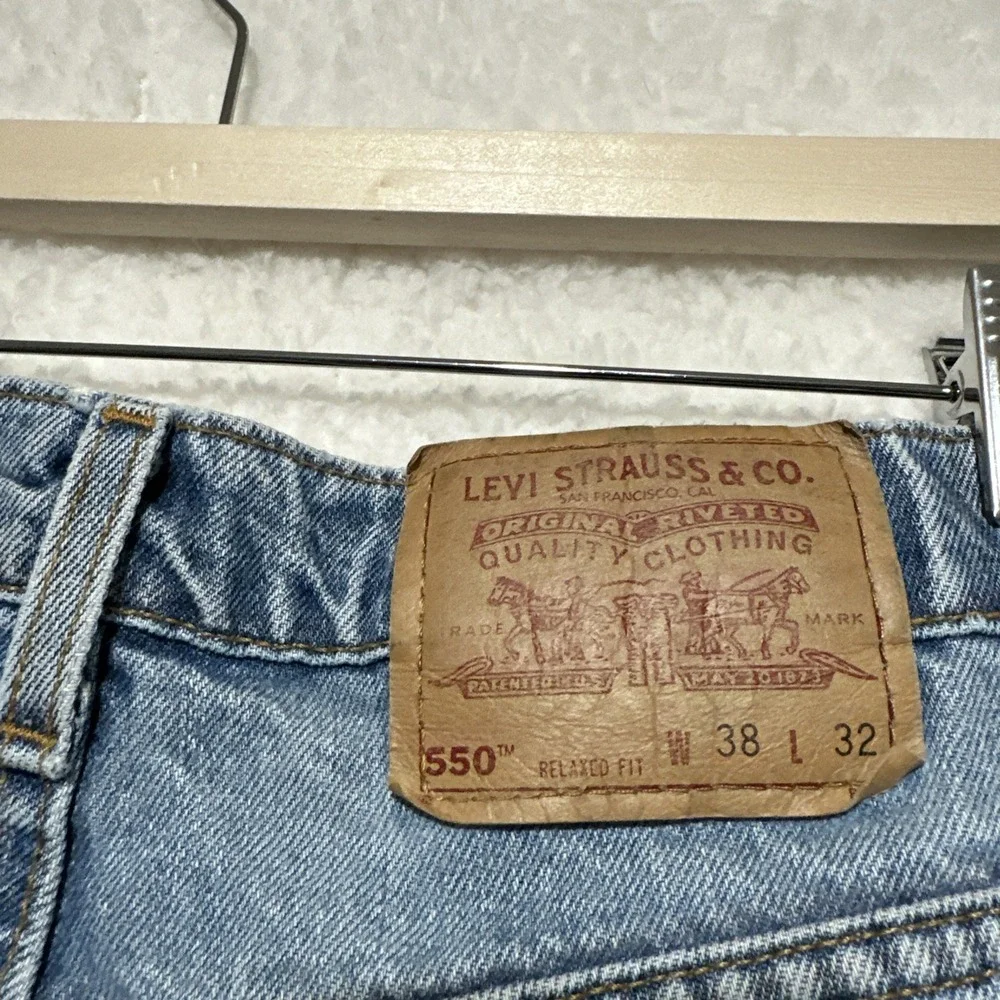 Levi's‎ 550 Vintage Y2K Relaxed Fit Light Wash Jeans Size 36 Made In USA